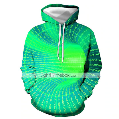 Ultimate Men's 3D Optical Illusion Graphic Hoodie for Casual and Formal Wear