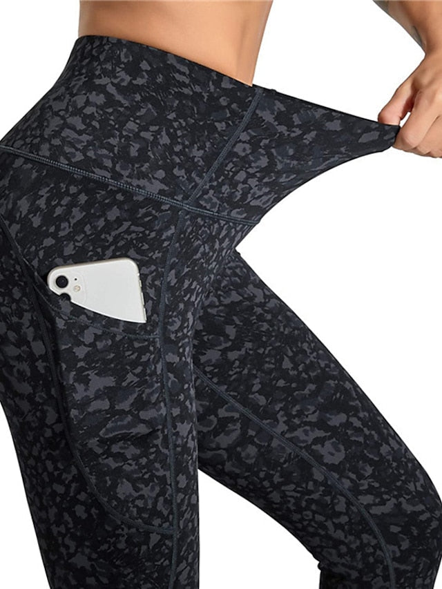 Sculpt & Shape Women's Camo Yoga Leggings with Side Pockets