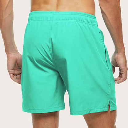 Winter-Ready Men's Black and Green Board Shorts with Mesh Lining