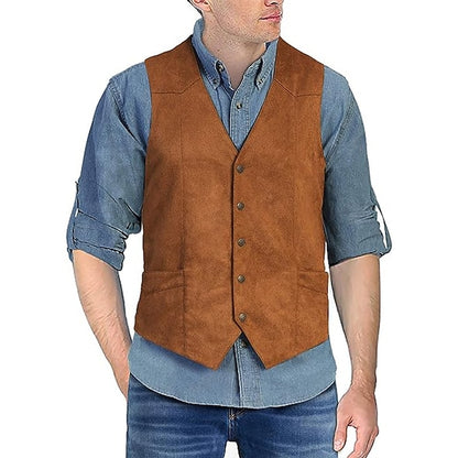 Classic Men's Suede Vest for Everyday Style and Comfort