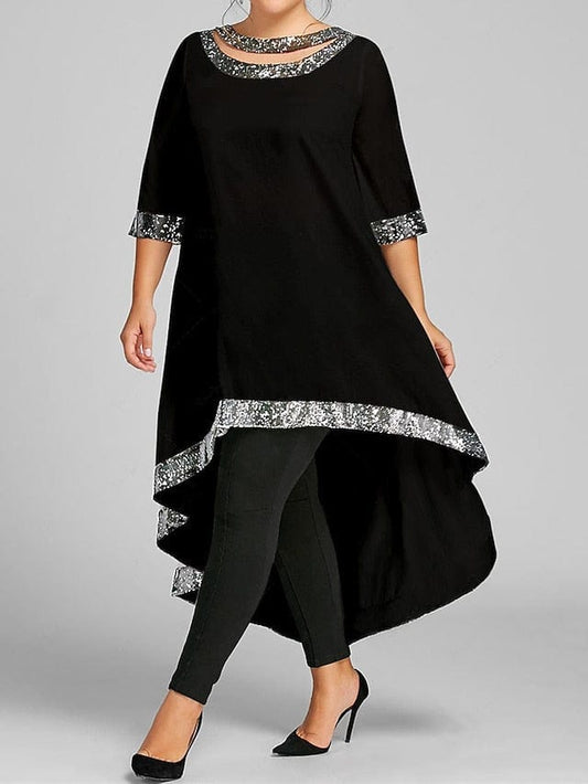 Plus Size Sequin Maxi Dress for Women - Versatile and Comfortable Fashion Statement