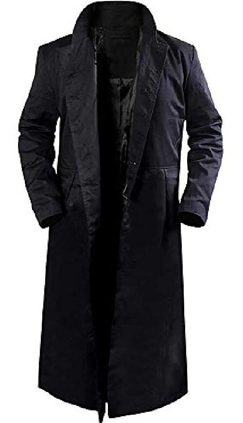 Winter Street Style Men's Long Coat for Evening Parties and Outdoor Cosplay