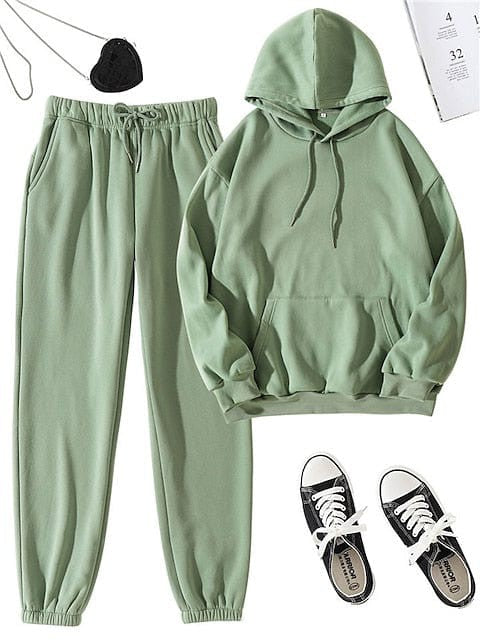 Women's 2-Piece Breathable Tracksuit Sweatsuit for Gym and Running