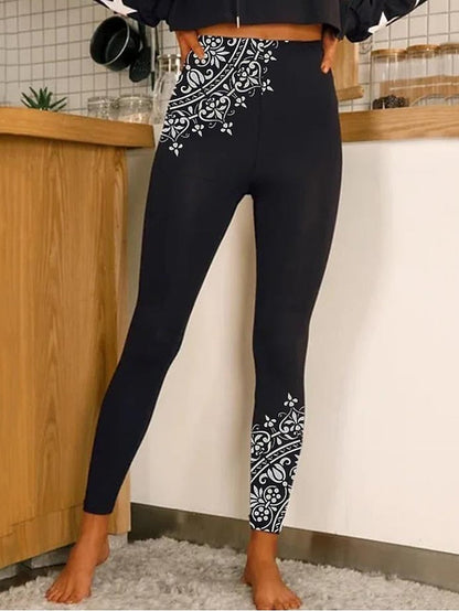 Enhance Your Curves Yoga Leggings for Women - Black-white Yellow