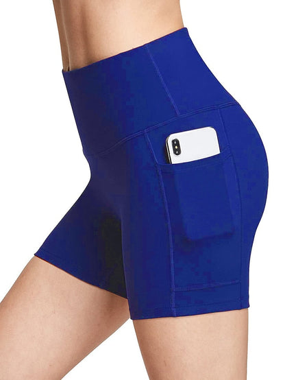 Yoga Shorts for Women with Tummy Control and Side Pockets