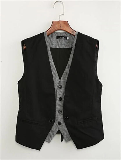 Dapper Winter Men's Formal Slim Fit Vest in Black and Brown