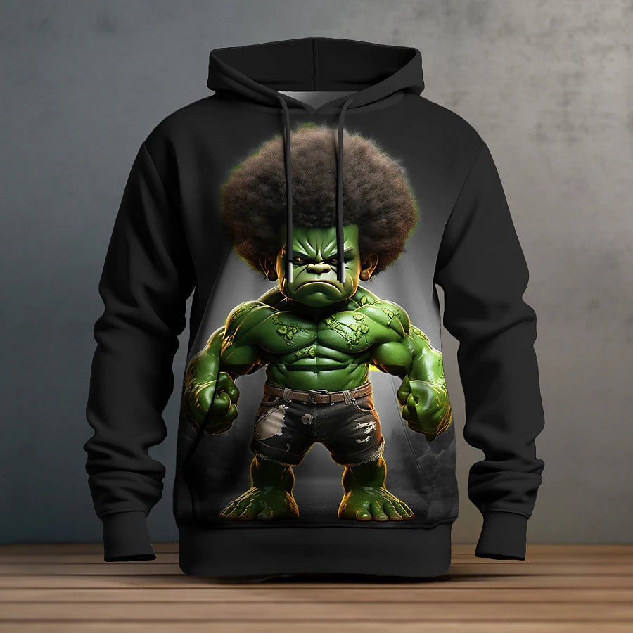 3D Graphic Cartoon Men's Designer Hoodie for Outdoor Adventures