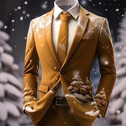 Winter Men's Turndown Collar Coat Blazer - Stylish Warmth for Fall & Winter Seasons