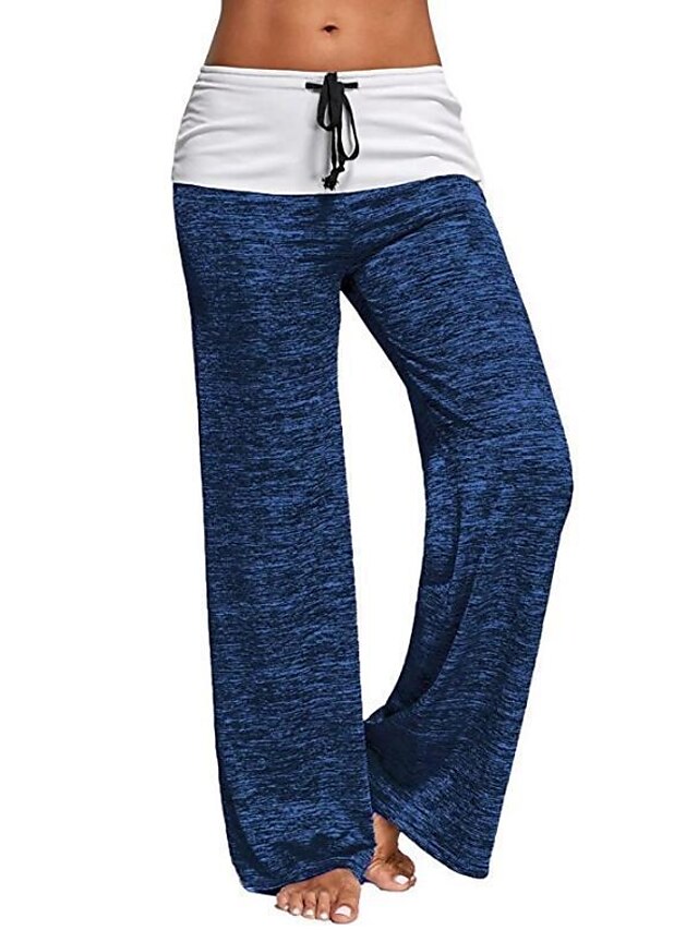 Women's Pants Yoga Quick-drying Flares Sports Trousers Drawstring Outdoor Wide-leg Pants Leisure Fitness  Sportswear - LuckyFash™