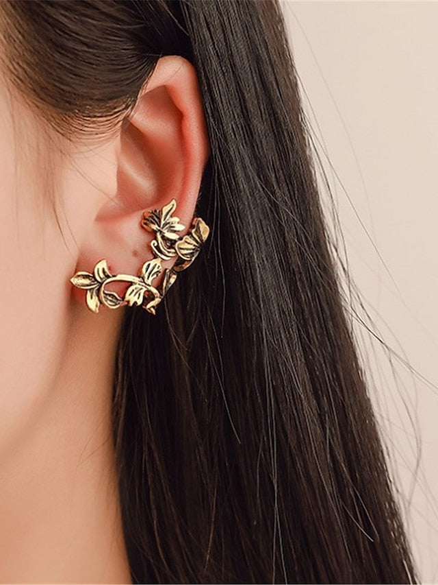 Floral Alloy Earrings for Women - Chic Outdoor Jewelry