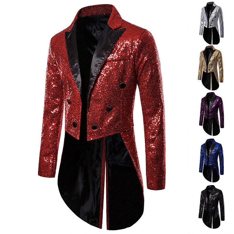 Winter Essential Men's Sequin Blazer: Stylish Warmth for Chilly Days