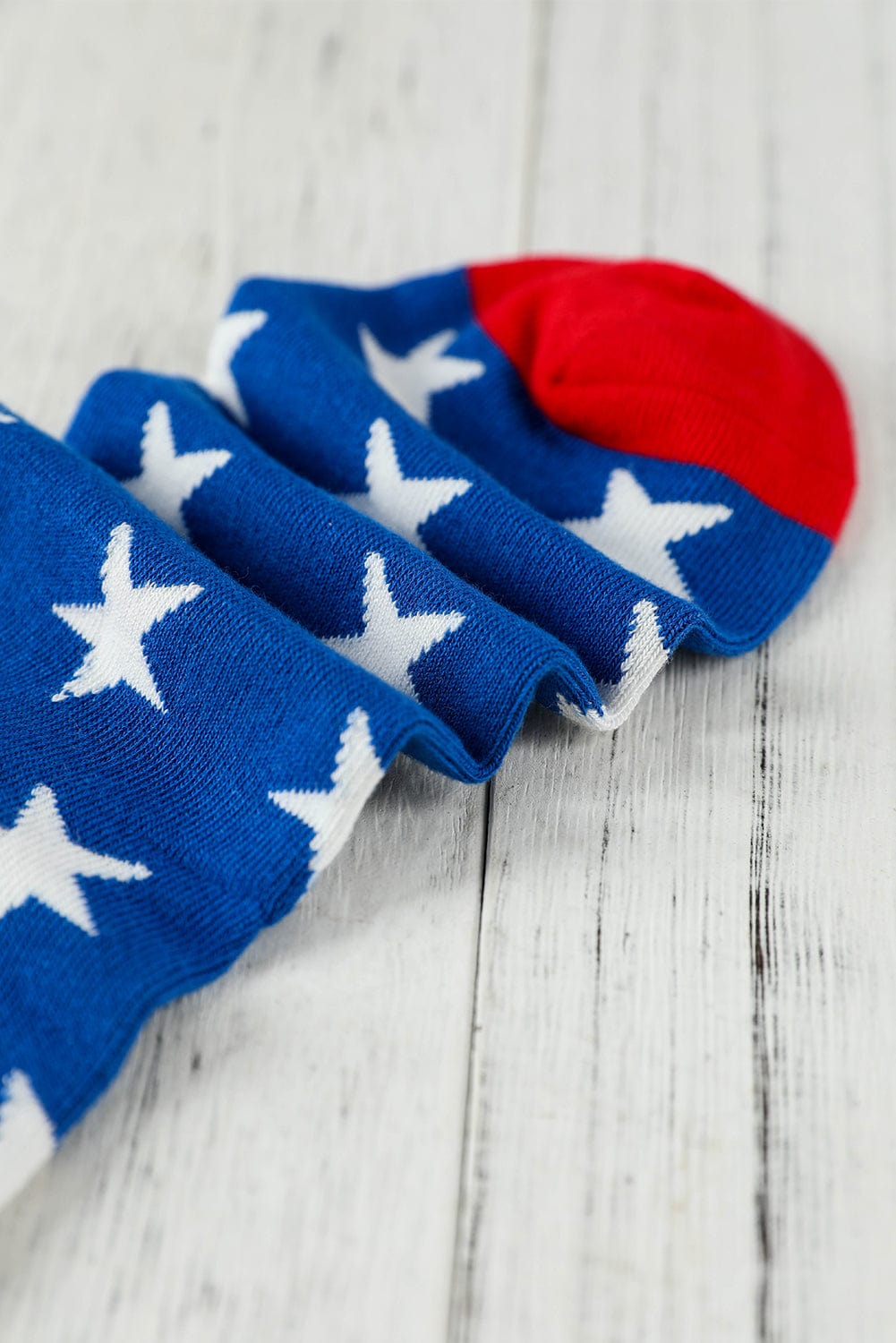 Sail Blue American Flag Striped Crew Socks