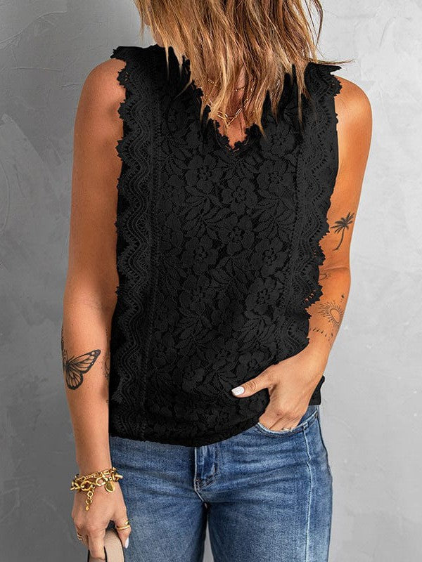 Sexy Hollow Lace Knit Vest for Ladies in Various Colors and Sizes