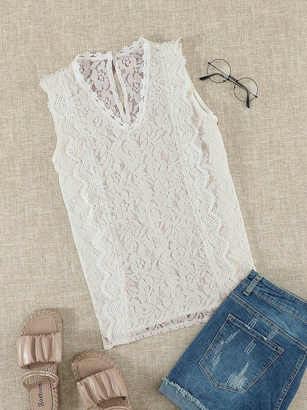 Sexy Hollow Lace Knit Vest for Ladies in Various Colors and Sizes