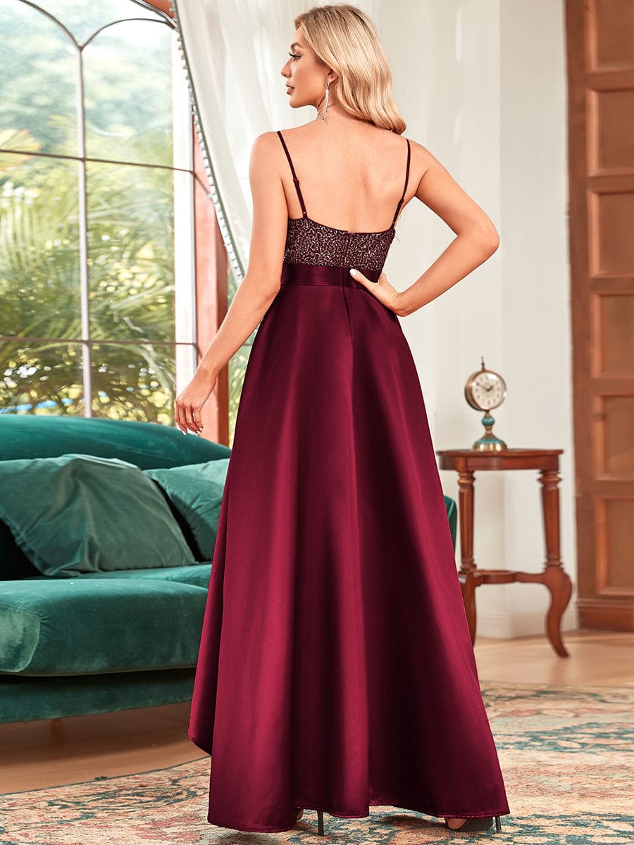 Shimmering Open-Back Evening Gown for Women