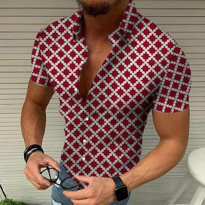 Men‘s T-shirt Sleeve Basic Shirt Collar Stard Summer Wine Red White Black