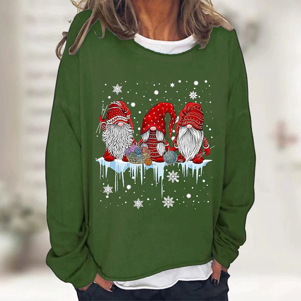 Snowflake Gnome Festive Women's Sweatshirt