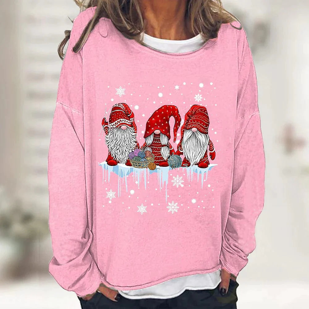 Snowflake Gnome Festive Women's Sweatshirt