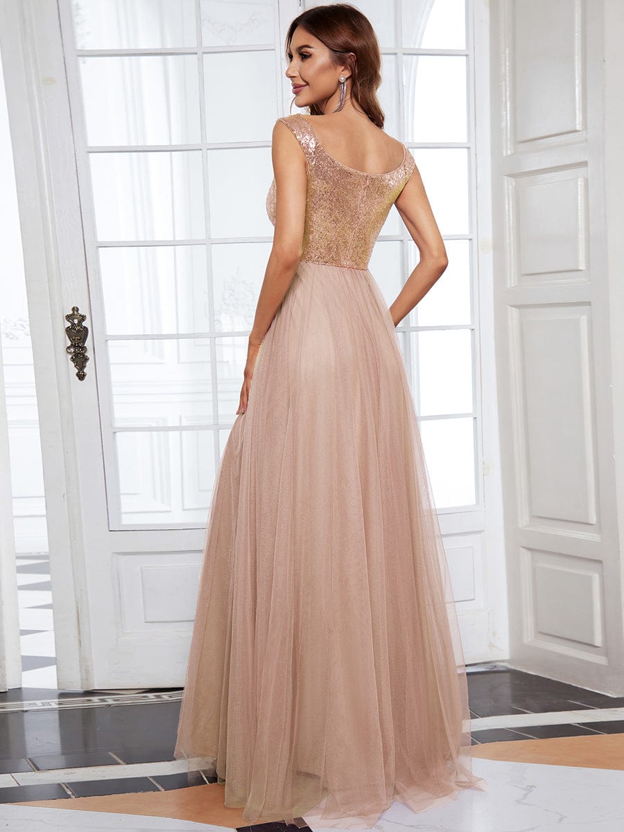 Sophisticated Off-Shoulder Sequin Evening Gown