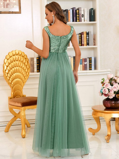 Sophisticated Off-Shoulder Sequin Evening Gown