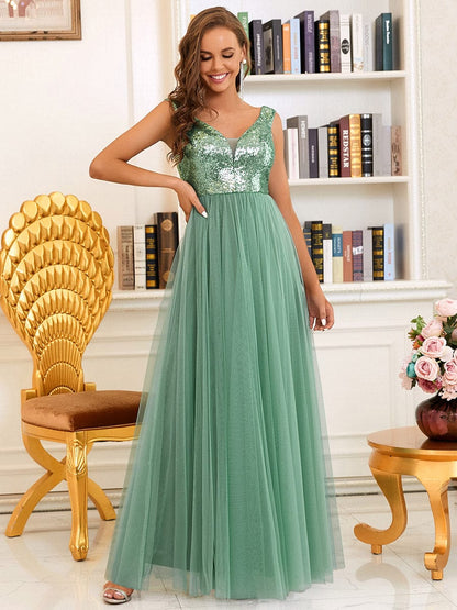 Sophisticated Off-Shoulder Sequin Evening Gown