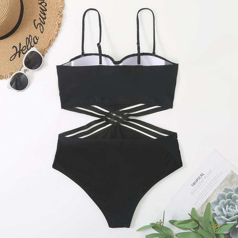 Stylish and Versatile Women's Monokini Swimwear with Wrap Detail