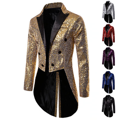 Winter Essential Men's Sequin Blazer: Stylish Warmth for Chilly Days