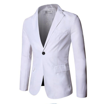 Fashionable Men's White Burgundy Navy Blazer with Long Sleeve