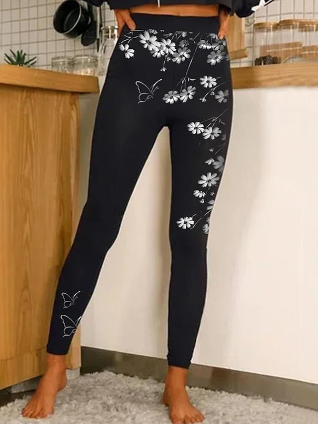 Enhance Your Curves Yoga Leggings for Women - Black-white Yellow