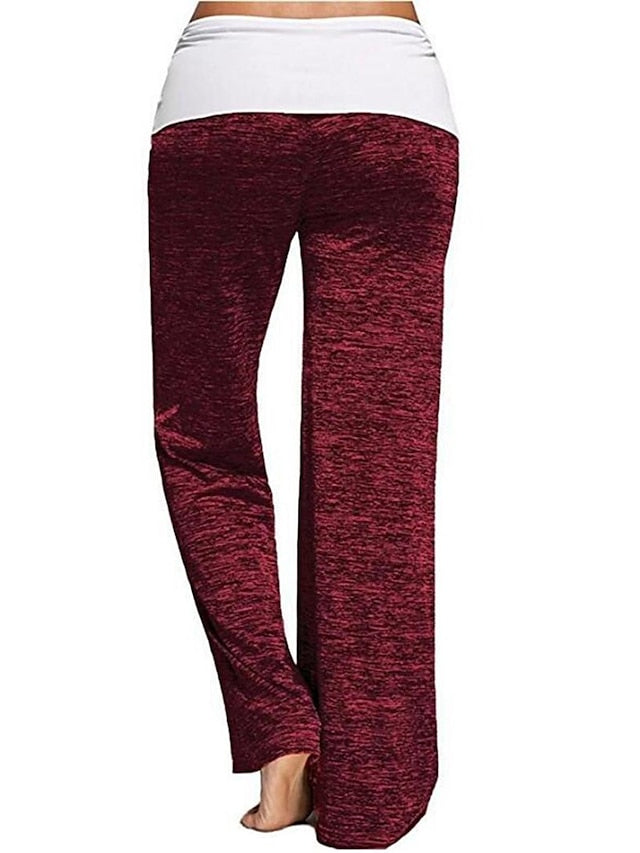 Women's Pants Yoga Quick-drying Flares Sports Trousers Drawstring Outdoor Wide-leg Pants Leisure Fitness  Sportswear - LuckyFash™