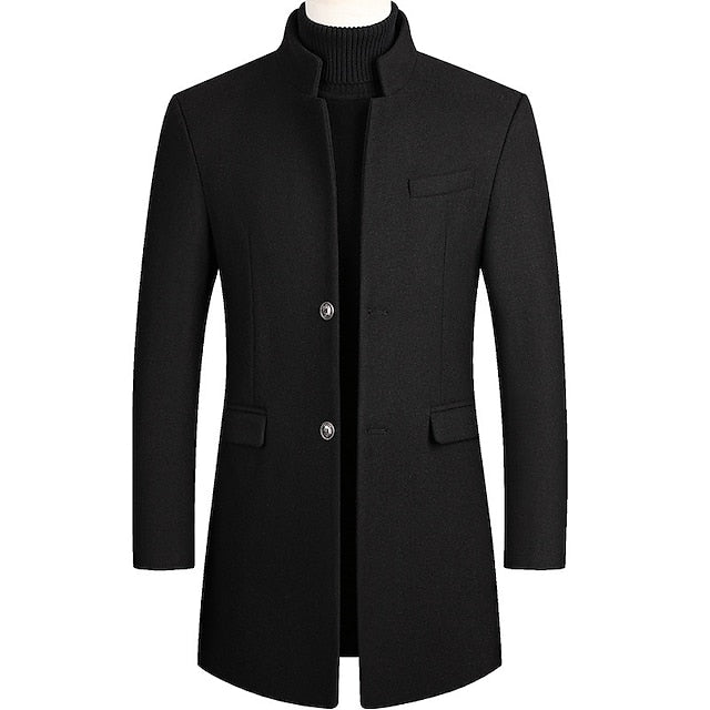 Winter Wool Coat for Men - Stylish and Warm Outerwear for Business and Daily Wear