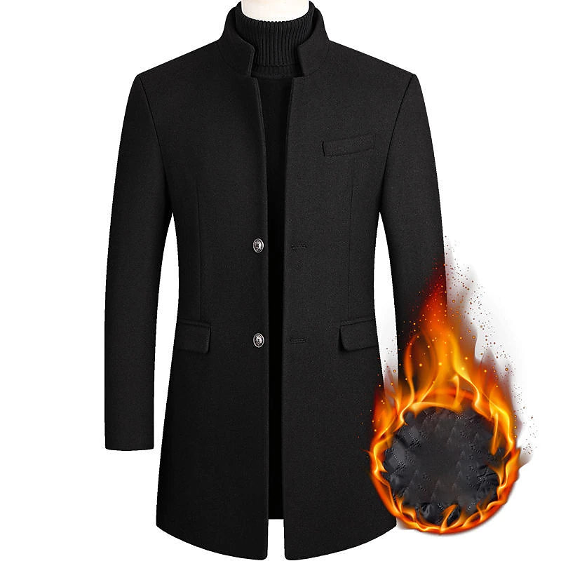 Winter Wool Coat for Men - Stylish and Warm Outerwear for Business and Daily Wear