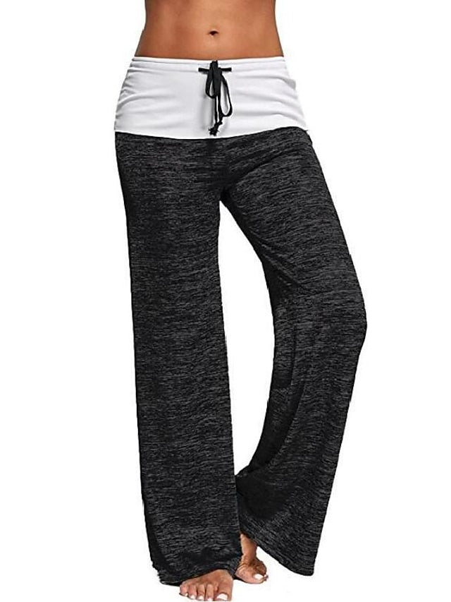 Women's Pants Yoga Quick-drying Flares Sports Trousers Drawstring Outdoor Wide-leg Pants Leisure Fitness  Sportswear - LuckyFash™