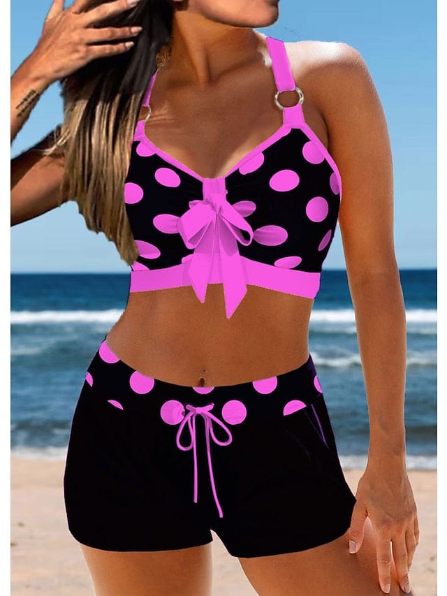 Polka Dot Push-Up Bikini Set for Women