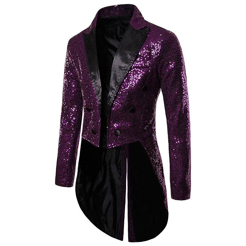 Winter Essential Men's Sequin Blazer: Stylish Warmth for Chilly Days