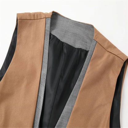 Dapper Winter Men's Formal Slim Fit Vest in Black and Brown