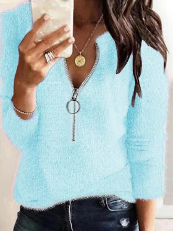 Stay Cozy and Stylish All Season Women's Quarter Zip Fleece Sweatshirt