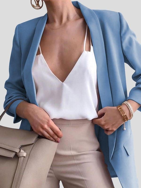 Women's Blazers Fashion Lapel Slim-Fit Cardigan Blazer
