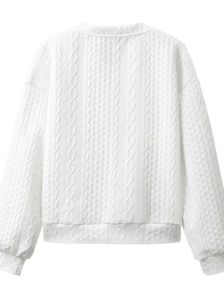 Women's Cozy Textured Zip Up Sweatshirt for Fall & Winter