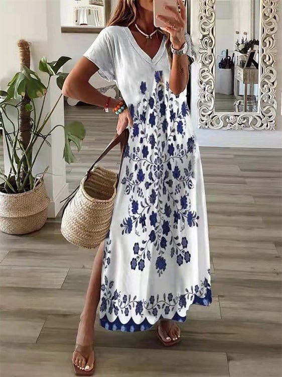 Women's Dresses Casual Printed Short Sleeve Dress