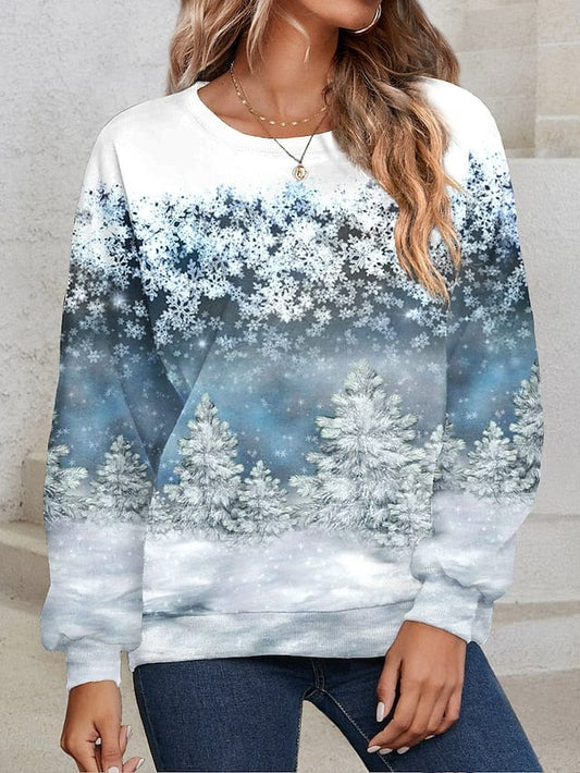 Women's Festive Snowflake Christmas Sweatshirt