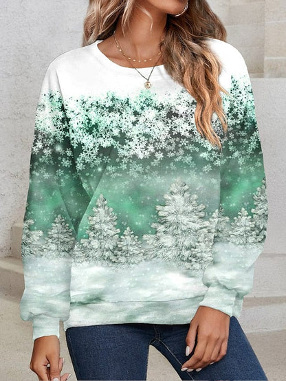 Women's Festive Snowflake Christmas Sweatshirt