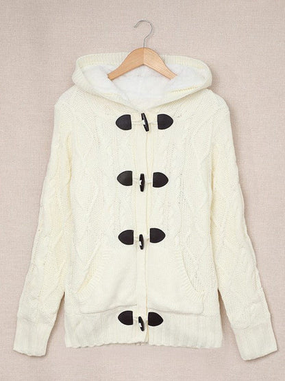 Women's Fleece Hooded Sweater Jacket with Long Sleeve Warmth