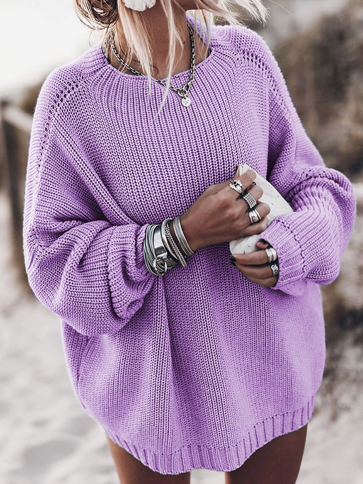 Women's Kinnted Plus Size Sweater