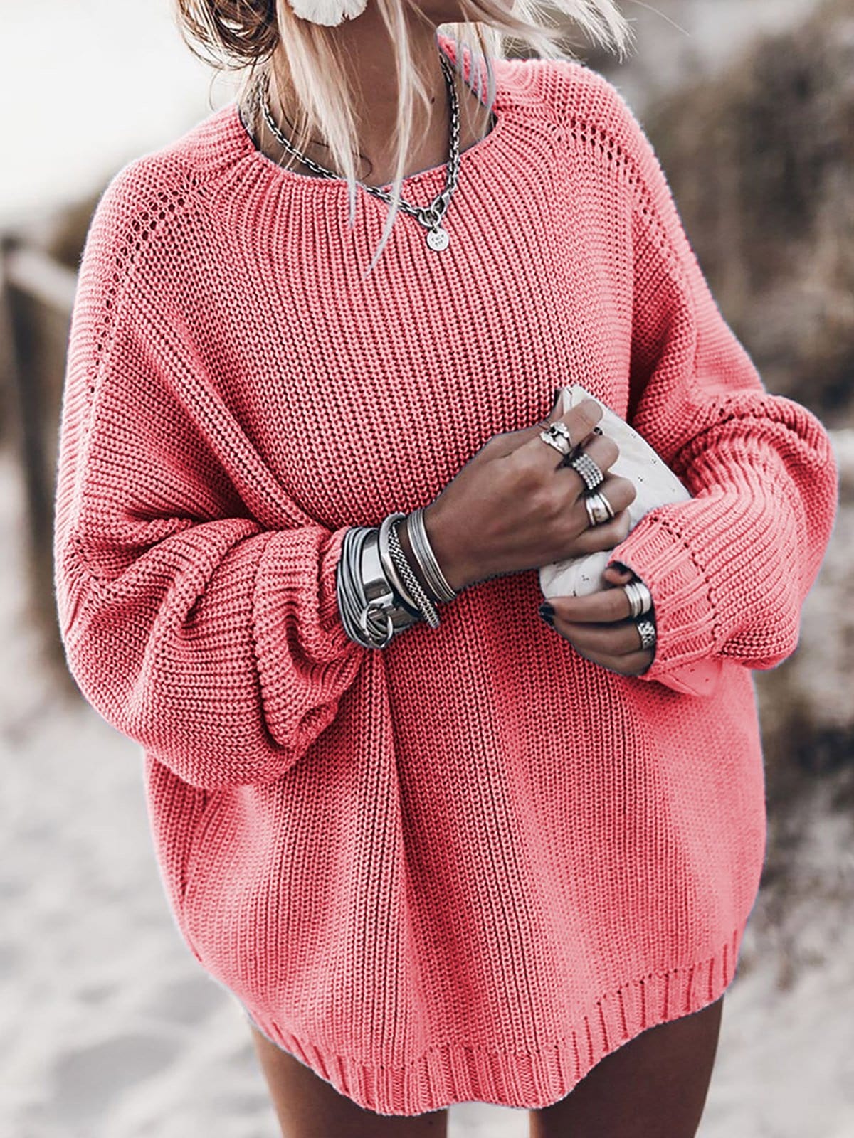 Women's Kinnted Plus Size Sweater