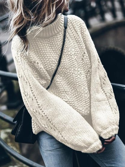 Women's Sweaters Fashion Round Neck Long Sleeve Sweater