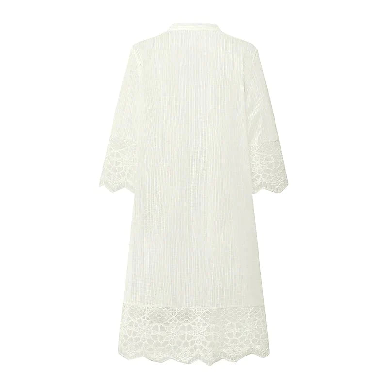 Women's Versatile Summer Lace Cardigan with Open Front