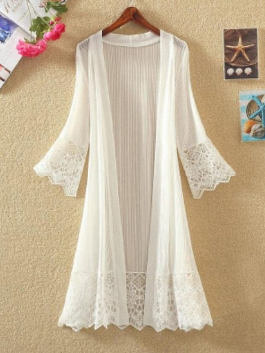 Women's Versatile Summer Lace Cardigan with Open Front