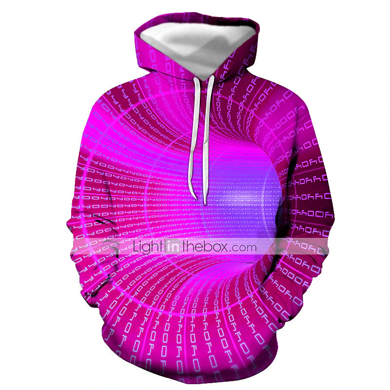 Ultimate Men's 3D Optical Illusion Graphic Hoodie for Casual and Formal Wear