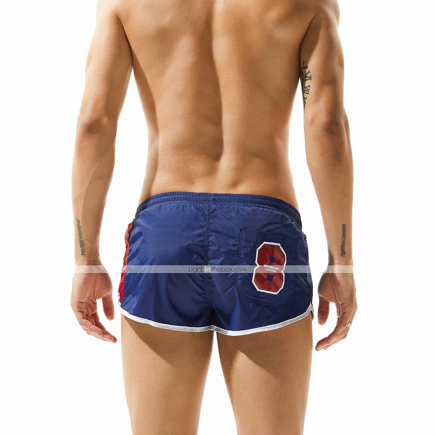 Summer Vibes Men's Quick Dry Swim Trunks with Mesh Lining and Pockets